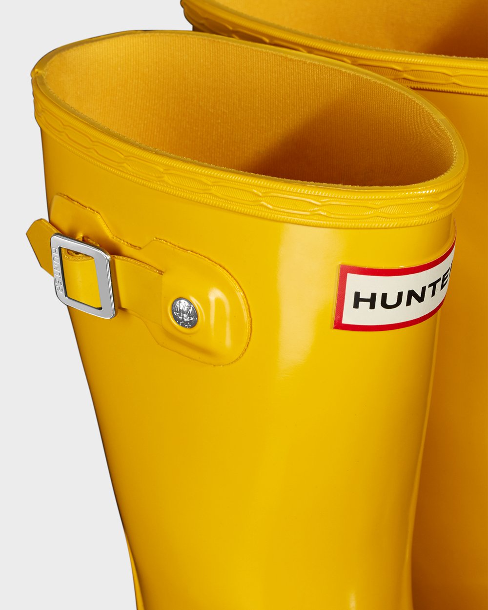 Hunter Niños Original Big Gloss - Botas de Lluvia Amarillo - 689-OEJMYV